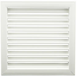Dalap Fehér színű műanyag szellőzőrács fix zsaluval 214x214 mm (6618)