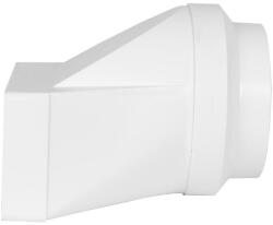 Dalap PVC átalakító idom kerek csővezetékekről szögletesre Ø 125 mm / 220x90 mm, vízszintes (971)