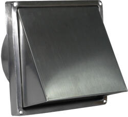 Dalap Rozsdamentes acél szellőzőrács Dalap GM 102 BKN tetővel, csappantyúval és karimával, Ø 100 mm (99336)