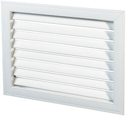 Dalap Fehér színű műanyag szellőzőrács fix zsaluval 600x303 mm (6619)