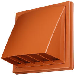 Dalap GP 122 BKF ASA, 150x150/ Ø125 mm műanyag szellőzőrács fedél+visszacsapószelep, terrakotta (5739)