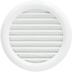 Dalap Műanyag kerek szellőzőrács karimával és rovarhálóval Ø 80 mm, fehér (344)
