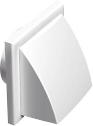 Dalap Műanyag szellőzőrács tetővel, karimával és visszacsapó szeleppel 186x186 mm / Ø 125 mm, fehér (2022)