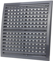 Dalap GP 250x250 RNP ASA műanyag, kézzel szabályozható szellőzőrács, 250x250 mm, szürke színű (5728)