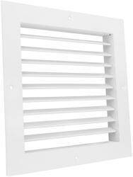 Dalap GMAS fém szellőzőrács szabályozható zsaluval 350x350 mm, fehér (1051)