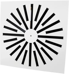 Dalap Négyzet alakú perdületes anemosztát AMS 293x293 mm / 12 lamellás