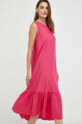 ANSWEAR rochie culoarea roz, midi, evazati BMYX-SSD07T_30X