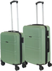 Benzi Simple zöld 4 kerekű 2 részes bőrönd szett (BZ5739-S-M-zold)