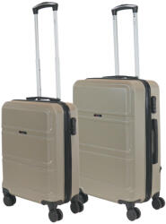 Benzi Simple szürke 4 kerekű 2 részes bőrönd szett (BZ5739-S-M-szurke)