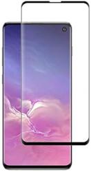 Samsung Galaxy S10 üvegfólia - fekete tokbarát Slim 3D üvegfólia (az íves részre is ráhajlik, ujjlenyomat olvasónál nincs kivágás) - tokgalaxis
