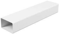 VENTS Pvc Merev Lapos Csatorna L=1m, 60x204 (8010)