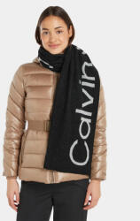 Calvin Klein Fular Calvin Klein Logo Reverso Tonal Scarf 40X180 K60K611117 Negru