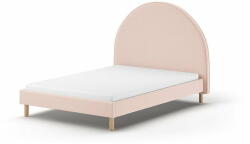 VIPACK Розово тапицирано единично легло с решетка 140x200 cm MOON - Vipack (MNBE1413)