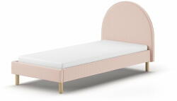 VIPACK Розово тапицирано единично легло с решетка 90x200 cm MOON - Vipack (MNBE9013)