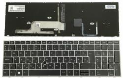 HP ZBook 15 G5 G6 ZBook 17 G5 G6 háttérvilágítással (backlit) trackpointtal (pointer) fekete-szürke magyar (HU) laptop/notebook billentyűzet