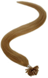 HairExtensionShop Keratinos U-TIP Emberi Póthaj Hőillesztéshez Aranybarna 50cm (Szín #10) (RUT5010)