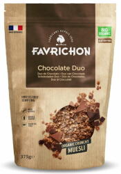 Favrichon Musli crocant BIO cu 2 feluri de ciocolata Favrichon 375g