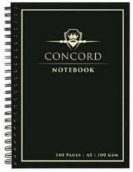 Concord A5 spirálfüzet vonalas 70 lap fekete (PUCO8959)