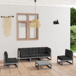 vidaXL 6 részes tömör fenyőfa párnákkal 3076446