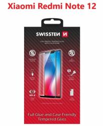 SWISSTEN Full Glue Xiaomi Redmi Note 12 3D üvegfólia - fekete (54501838)