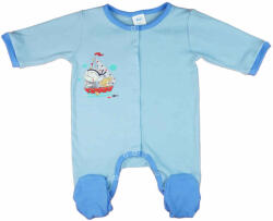 Asti Vékony, pamut, elöl patentos kisfiú rugdalózó vitorlás mintával - pindurka