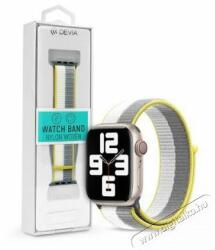 DEVIA ST364747 Apple Watch 42/44/45/49mm fehér/szürke szövet sport szíj - digitalko