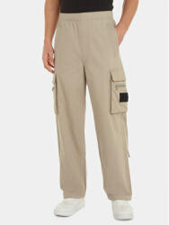 Calvin Klein Pantaloni din material J30J324444 Bej Relaxed Fit