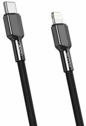 XO NB183A PD Gyorstöltő USB kábel, USB-C - Lightning, ( Fonott, 1 méter 20W), fekete