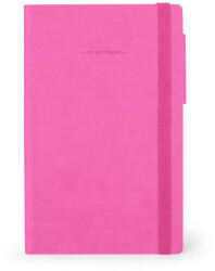 Legami notesz (M 13x21 cm), gumipánt, 192old. pontozott, pink STATIONERY (MYNOT0233)