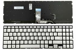 ASUS VivoBook S15 X531 X531F S531 S531F S531FA háttérvilágítással (backlit) trackpointtal (pointer) ezüst magyar (HU) laptop/notebook billentyűzet