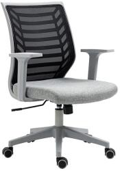 SIGNAL MEBLE Scaun birou ergonomic SL Q320, mesh, mecanism inclinare, baza polipropilena, suport lombar, roti cauciucate, 90 kg, negru gri (00004064)