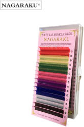 Nagaraku Extensii de gene colorate curbura C Nagaraku Natural Mink, extensii gene premium, 16 linii (NKGC_C16_007_11)