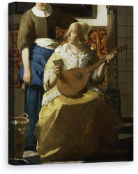Norand Tablou Canvas - Jan Vermeer - Scrisoarea de dragoste (B3742595)