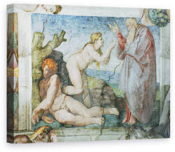 Norand Tablou Canvas - Michelangelo Buonarroti - Plafonul Capelei Sixtine, Crearea de Eve, cu patru Ignudi (B927)