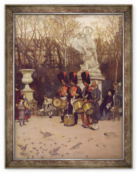 Norand Tablou inramat - James Jacques Joseph Tissot - invingerea Retragerii in Gradinile Tuileries (B_GOLD_18338)