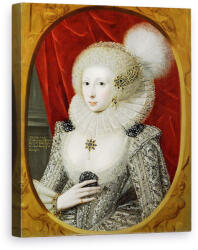Norand Tablou Canvas - Robert Peake the Elder - Portretul unei femei, posibil Frances Cotton, Lady Montagu, de Castelul Boughton (B136234)