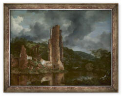 Norand Tablou inramat - Jacob Isaaksz - Peisaj cu ruinele Castelului Egmond (B_GOLD_2968635)