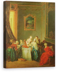 Norand Tablou Canvas - Jean-Baptiste Joseph Pater - Toaleta, Tanara femeie la masa ei de toaleta (B13019)