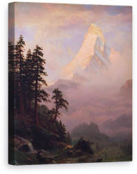 Norand Tablou Canvas - Albert Bierstadt - Rasarit de soare pe Matterhorn (B3469061)