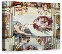 Norand Tablou Canvas - Michelangelo Buonarroti - Plafonul Capelei Sixtine, Crearea lui Adam (B276361)