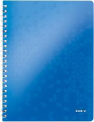 Leitz Caiet cu spirala A4, 80 file, dictando, albastru, LEITZ WOW (L-46370036) - roveli
