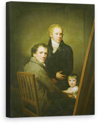 Norand Tablou Canvas - Friedrich Carl Groger - Autoportret cu fiica adoptiva Lina Groger si pictorul Heinrich Jakob Aldenrath (B147203)