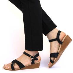 Zibra Sandale de dama comode cu platforma AD-28-BLACK (AD-28-BLACK_508B)