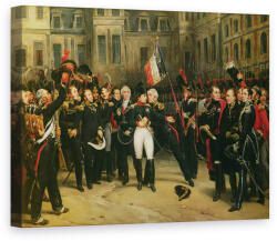 Norand Tablou Canvas - Antoine Alphonse Montfort - Napoleon I 1769-1821 Luand ramas bun de la Garda Imperiala in curtea Cheval-Blanc de la Chateau de Fontainebleau, 20 aprilie 1814 (B187747)