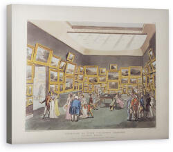 Norand Tablou Canvas - A. C. Rowlandson, T. 1756-1827 & Pugin - Expozitie de desene colorate in apa, Old Bond Street, numarul 34, de la Ackermann Microcosmosul Londrei, sau Londra in miniatura (B258624-4050)