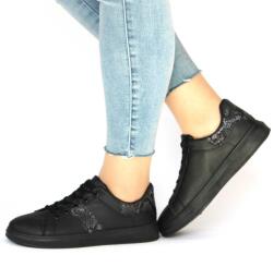 Zibra Pantofi de dama, sport, cu talpa joasa, negri LB-8836-BLACK (LB-8836-BLACK_94C6)