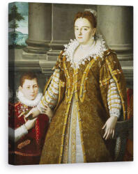 Norand Tablou Canvas - Alessandro Allori - Portret De Mare Ducesa Bianca Capello de Medici cu Fiul ei (B1069748)