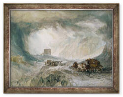 Norand Tablou inramat - Joseph Mallord William Turner - Snowstorm, Mont Cenis (B_GOLD_122998)