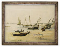 Norand Tablou inramat - Edouard Manet - Plaja (B_GOLD_2639957)