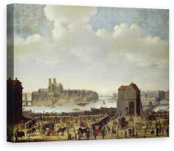 Norand Tablou Canvas - Theodor Matham - Vedere la Podul si Quai de la Tournelle (B167349)